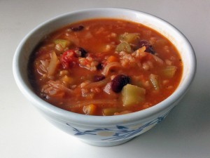 豆と野菜のスープ玄米入り