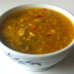 カボチャやキャベツの野菜スープ