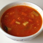 残り野菜のトマトスープ