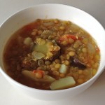 レンティルピースと野菜のスープ